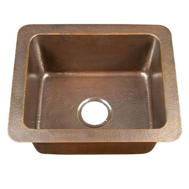 Barclay 6911-AC Reece Kitchen Single Bowl Drop-In Hammered  - Antique Copper