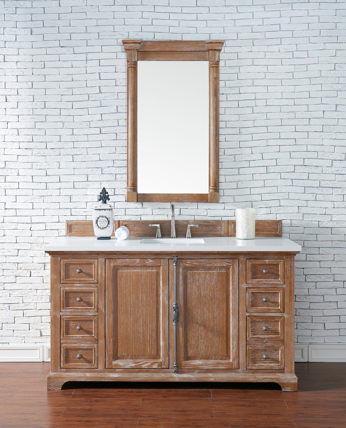 James Martin 238-105-5311-3WZ Providence 60" Single Vanity Cabinet With 3 CM Top - Driftwood