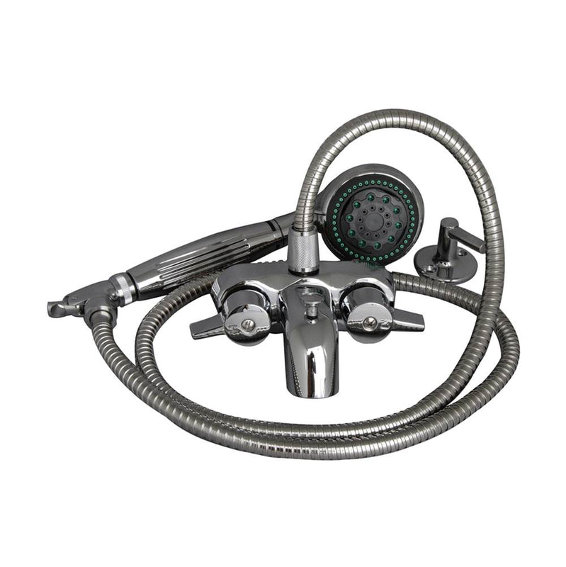Barclay 4205-CP  Tub Wall Mounted Faucet With 5 Function Hand Shower  - Polished Chrome