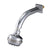 Rubinet 4F031 3 Function Shower Head with Wall Mount 8 Shower Arm And Flange