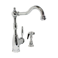 Load image into Gallery viewer, Concinnity Faucet 500405 Yorktown Swivel Spout,Side Lever,Single Hole Kitchen Set w/Handspray