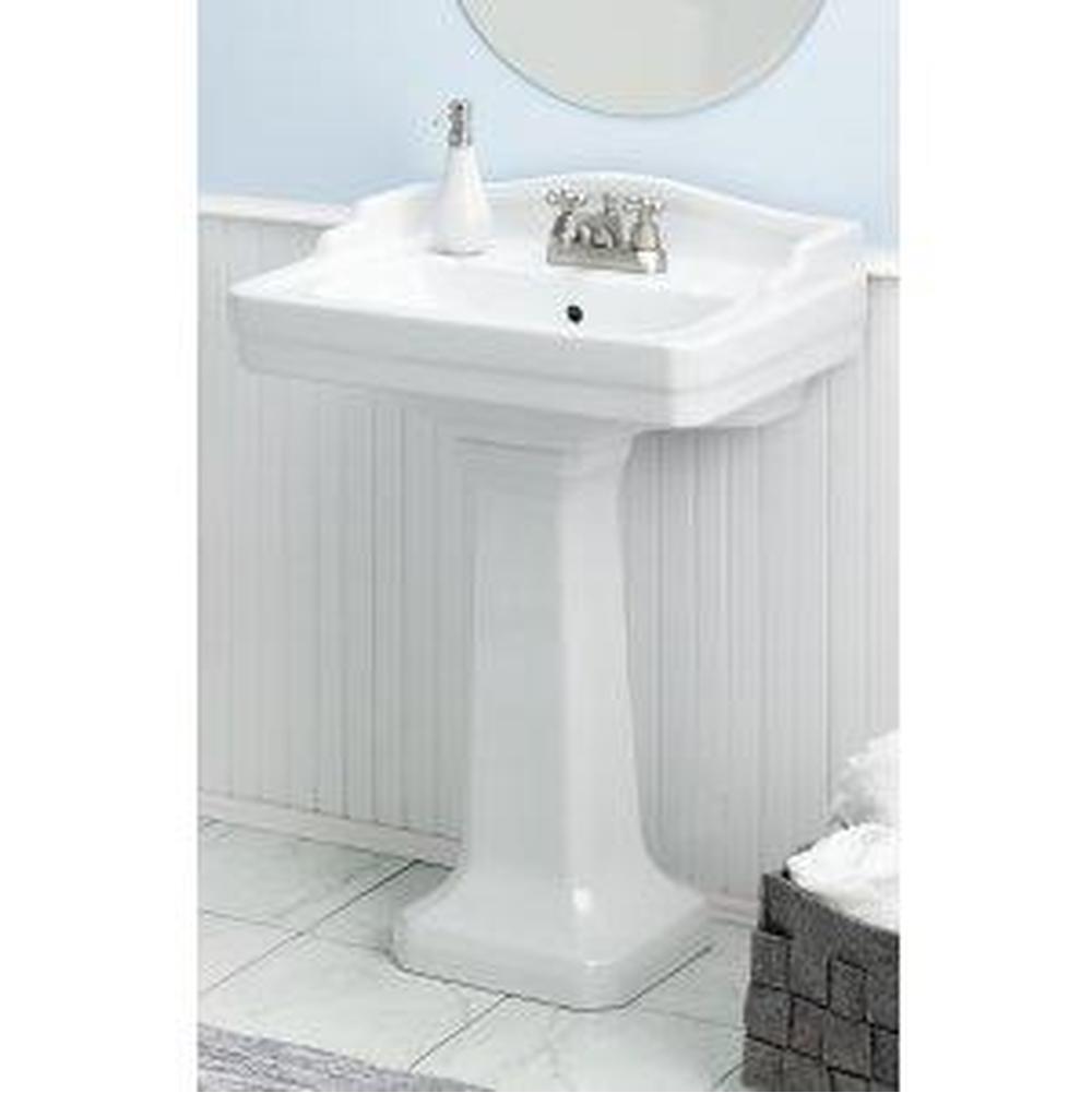 Cheviot 553-WH-8 Square Essex Pedestal Sink  - White
