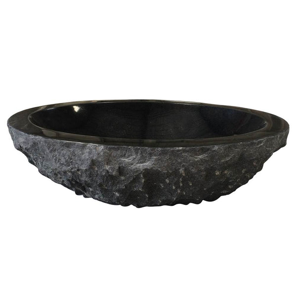 Barclay 7-710GPBL Hubbard Oval Granite Vessel Black Granite - Polished Black