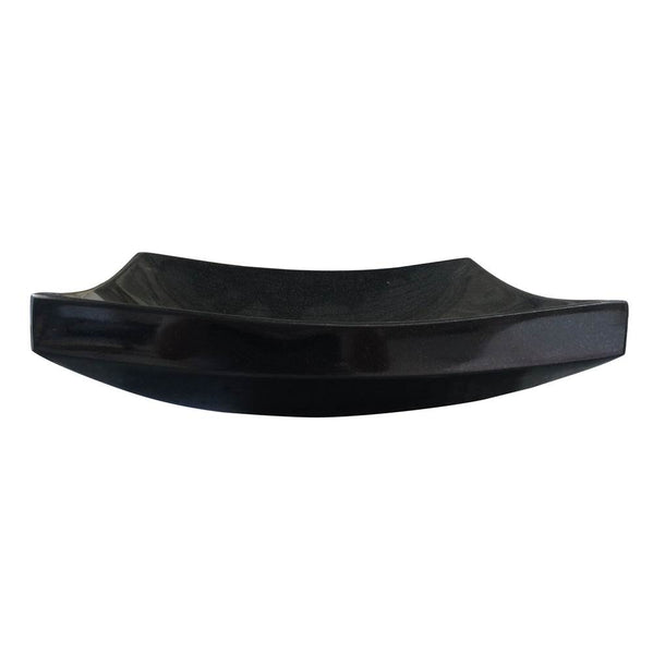 Barclay 7-719GPBL Mornos Curved Sq. Granite Vessel - Polished Black