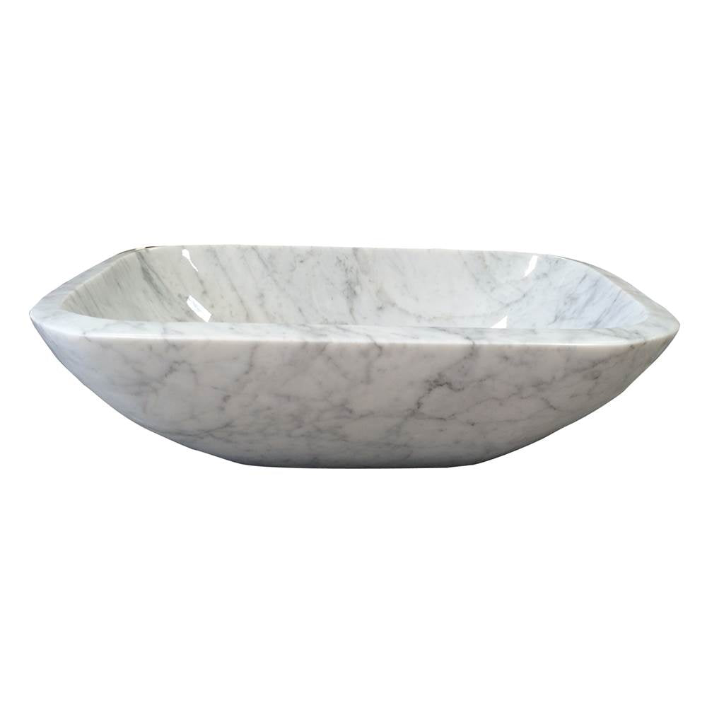 Barclay 7-741MPCA Ge SS i Marble Above Counter Basin  - Carrara Marble