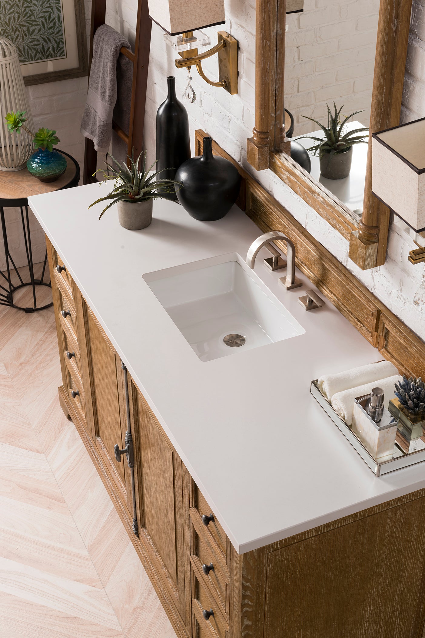 James Martin 238-105-5311-3WZ Providence 60" Single Vanity Cabinet With 3 CM Top - Driftwood