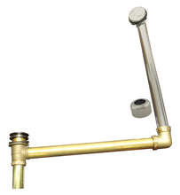 Load image into Gallery viewer, Westbrass 7932420HRDC Brass Direct Outlet Semi-Exposed Waste and Overflow with  Tip-Toe Drain