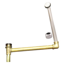 Load image into Gallery viewer, Westbrass 7932420HRDC Brass Direct Outlet Semi-Exposed Waste and Overflow with  Tip-Toe Drain