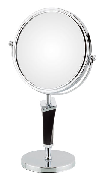 Aptations 80735 Helix Mirror Free Standing 5X/1X - Chrome And Black