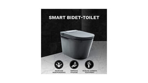 Trone 820443 Nobelet Smart Bidet Toilet with ToeTouch Auto Open - Matte Black