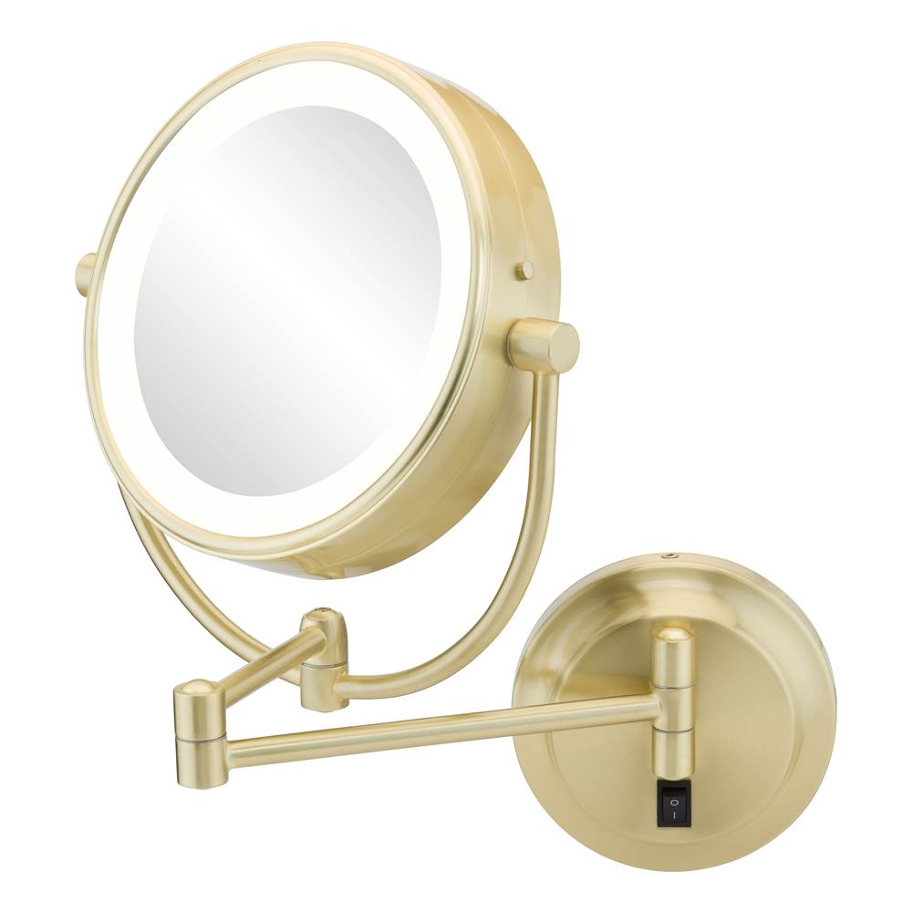 Aptations 945-2-135HW Neo Modern LED Lighted Wall Mirror - Hardwired - Brushed Brass