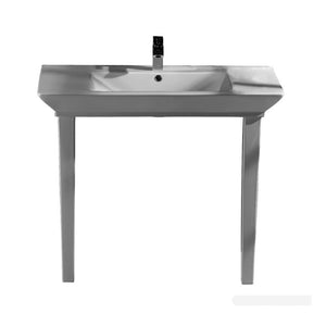 Barclay 964WH Opulence Console 39 - 1/2 Rectangle Bowl 8 Widespread