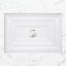 Load image into Gallery viewer, Linkasink AG05E Bubbles Medium Square - White,Clear Glass