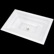 Load image into Gallery viewer, Linkasink AG06E Crackle Medium Square - White,Clear Glass