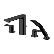 Load image into Gallery viewer, Aquabrass ABFB15018 15018 Midtown 4 Pce DeckMount Tub Filler with Handshower