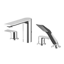 Load image into Gallery viewer, Aquabrass ABFB15018 15018 Midtown 4 Pce DeckMount Tub Filler with Handshower