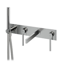 Load image into Gallery viewer, Aquabrass ABFC51N04-WH 51N04 Time WallMount Tub Filler with Handshower