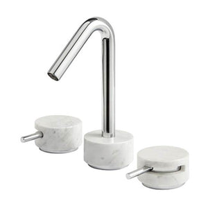 Aquabrass BLACKMACL16BC CL16 Marmo Widespread Faucet 8CC- White