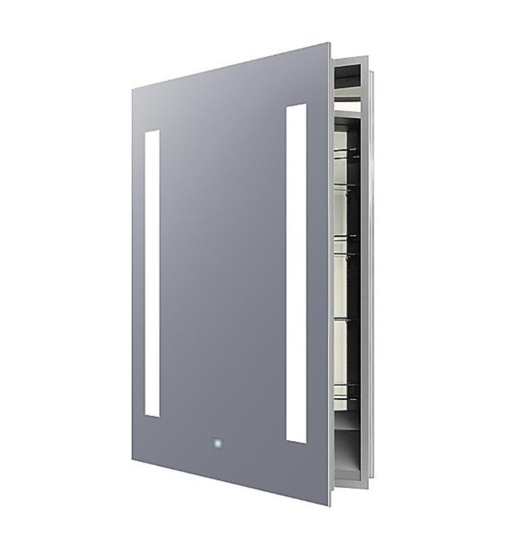 Electric Mirror ASC-2330-KG-LT Ascension 23.25w x 30h Lighted Mirrored Cabinet with Keen - Left hinged