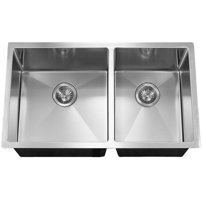 Hamat AXI-3218D 10mm Radius Undermount 60/40 Double Bowl Kitchen Sink