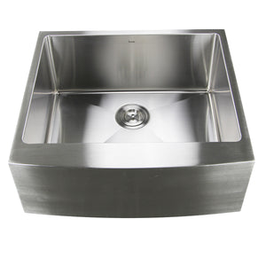 Nantucket Sinks Apron2420SR-16 24" Pro Series Single Bowl Farmhouse Apron Front Stainless Steel Kitchen Sink