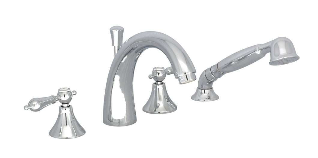 BARiL B18-1421-00-150 4-Piece Deck Mount Tub Filler With Hand Shower