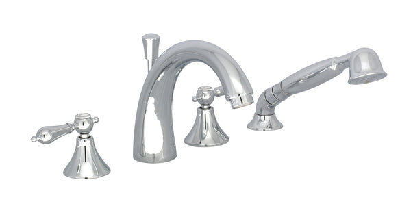 BARiL B18-1421-00-175 4-Piece Deck Mount Tub Filler With Hand Shower