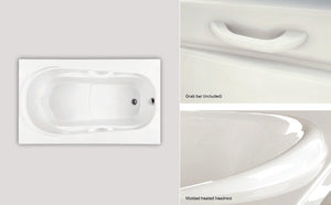 Bain Ultra BAMFRB00N AMMA 60 x 36 ALCOVE/DROP-IN Soaking Tub Only