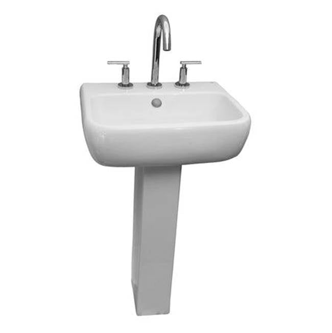 Barclay 3-1004WH Metropolitan 600 Ped Lavatory 4 Center Set  - White