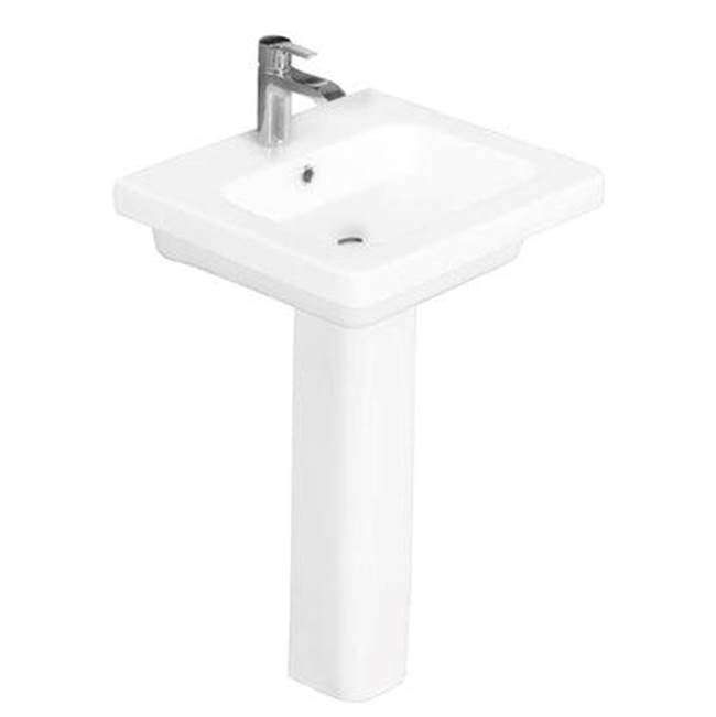 Barclay 3-1074WH Resort 550 Pedestal Lavatory - 4 Centerset - White