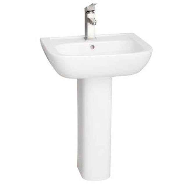 Barclay 3-2004WH Caroline 450 Ped Lavatory - 4 Centerset - White