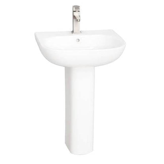 Barclay 3-2034WH Tonique 550 Pedestal Lavatory - 4 Centerset - White