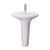Barclay 3-281WH Collins Pedestal With 1 Hole Overflow  - White