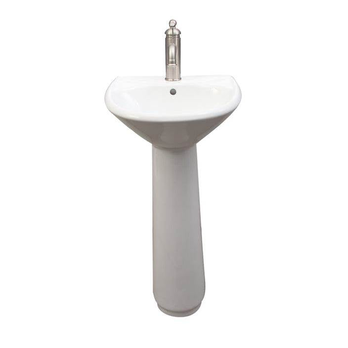 Barclay 3-3034WH Gair Pedestal Lavatory 4" Centerset  - White