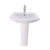 Barclay 3-466WH Burke Pedestal for 6" Centerset Hole Overflow  - White