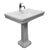 Barclay 3-9101WH Drew 770 Pedestal With 1 Faucet Hole Overflow  - White