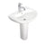 Barclay 3-9154WH Banks Pedestal for 4" Centerset Faucet Holes Overflow  - White