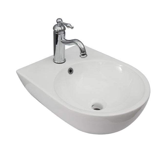 Barclay 4-1124WH Ella 15 Wall Hung Basin With Overflow  - White