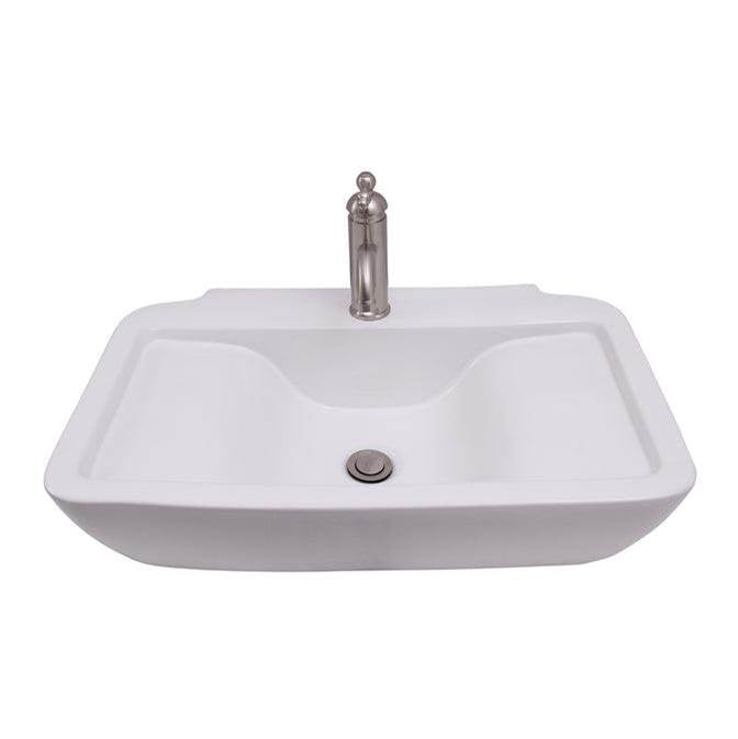 Barclay 4-1126WH Leeds 25 Rect Wall Hung Basin  - White