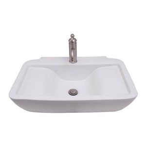 Barclay 4-1126WH Leeds 25 Rect Wall Hung Basin  - White