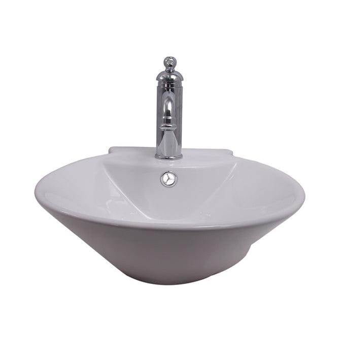 Barclay 4-1130WH Mimi 17 Wall Hung Basin With Overflow  - White
