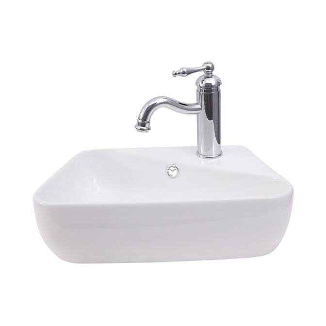 Barclay 4-1134WH Nikki 17 Wall Hung Basin With Overflow  - White