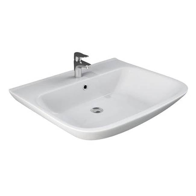 Barclay 4-1228WH Eden 650 Wall - Hung Basin 8 Widespread  - White