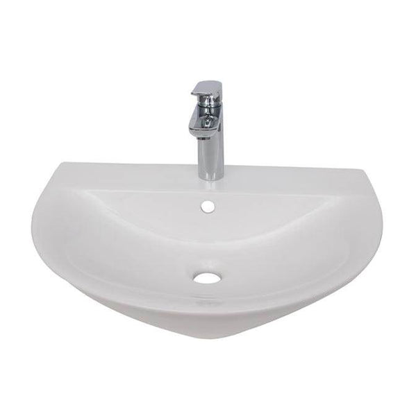 Barclay 4-1241WH Morning 600 Wall Hung Basin 1 - Facuet Hole  - White