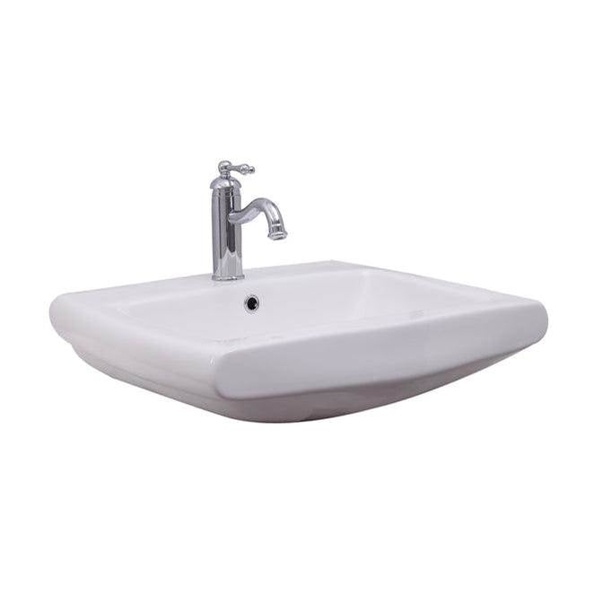 Barclay 4-1454WH Ambrose Wall - Hung for 4" Centerset Overflow  - White