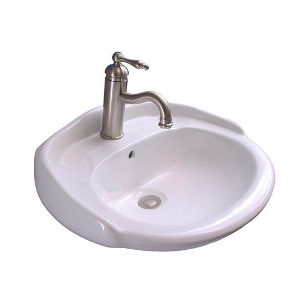Barclay 4-3051WH Arianne 19 Wall Hung With OF1 Faucet Hole  - White