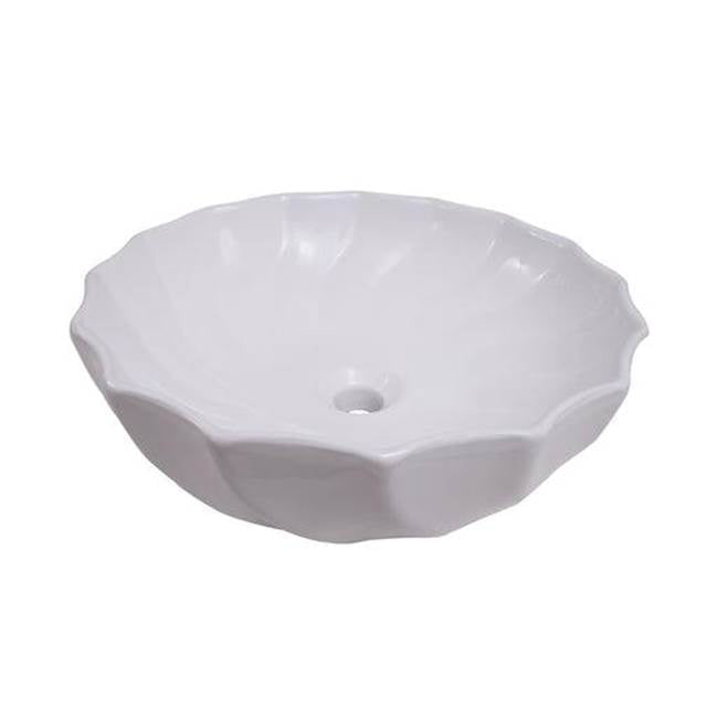 Barclay 4-459WH Anna 18 Swirl Above Counter Basin  - White