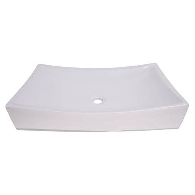 Barclay 4-491WH Styx 640 Rectangular Above Counter Basin  - White