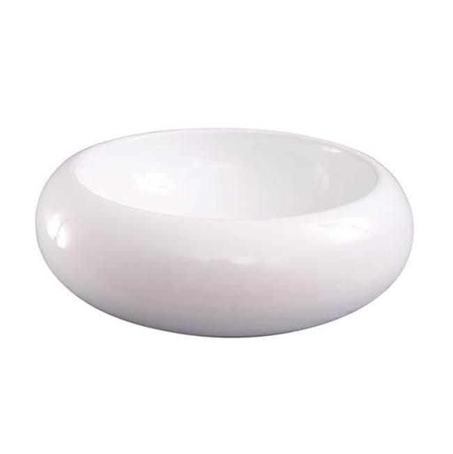 Barclay 4-563WH Harbour Round Above Counter Basin  - White