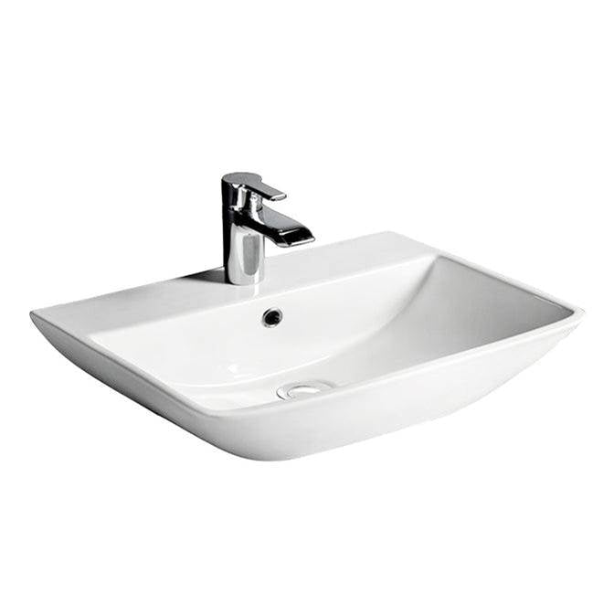 Barclay 4-764WH Summit 500 Wall Hung Basin 4" Centerset  - White